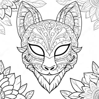 Colorful Animal Mask Coloring Page | The Mask coloring page