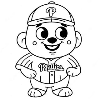 Cute Phillies Mascot Coloring Page | Phillies coloring page