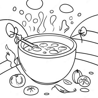 Stone Soup Story Coloring Page | Stone Soup coloring page