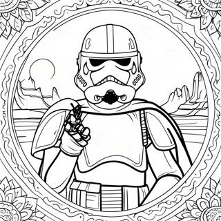 Detailed Star Wars Character Coloring Page | Star Wars for Adults coloring page