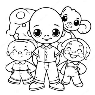 Little Bill with Friends Coloring Page | Little Bill Logo coloring page