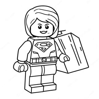 Girl Lego Superhero Adventure Coloring Page | Girl Lego coloring page