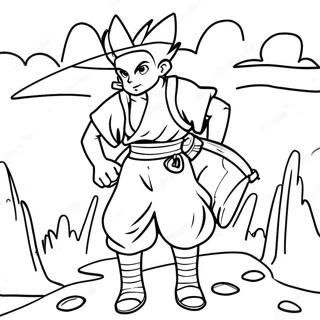 Adventurous Gon Coloring Page | Gon coloring page