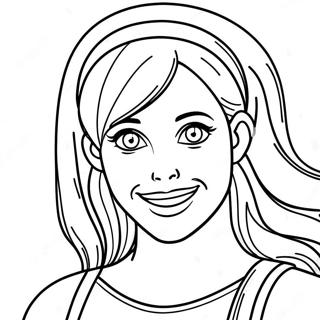 Cheerful Ashley Coloring Page | Ashley coloring page