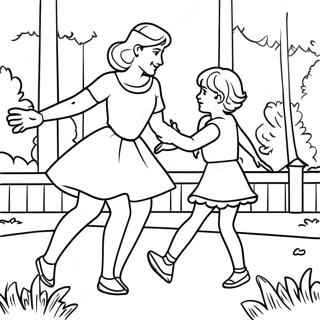 Diana und Roma spielen im Park Ausmalbild | Diana und Roma Ausmalbild