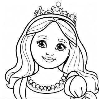 Girly Princess Coloring Page | Girly coloring page