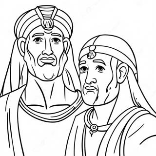 Moses and Pharaoh Coloring Page | Moses and Pharaoh coloring page