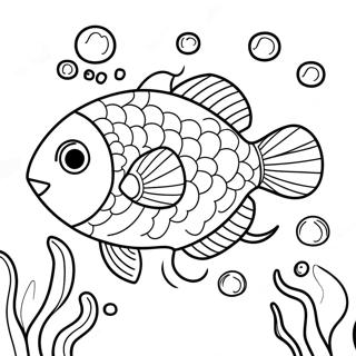 Colorful Piranha Swimming in the Ocean Coloring Page | Piranha coloring page