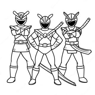 Power Rangers Samurai Páginas para Colorir