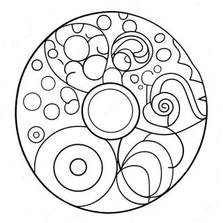 Kandinsky Colorful Circles Coloring Page | Kandinsky coloring page