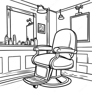 Barber Shop Coloring Page | Barber coloring page