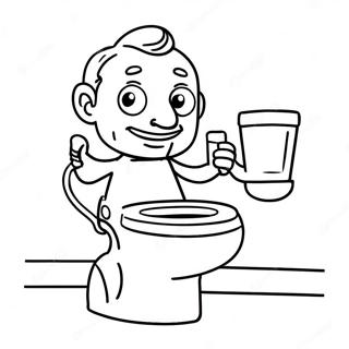 Funny Skibidi Toilet Camera Man Coloring Page | Skibidi Toilet Camera Man coloring page