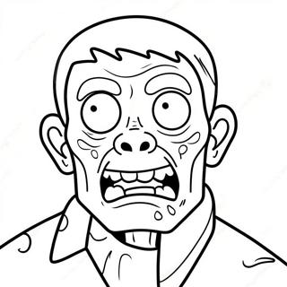 Zombie Among Us Character Coloring Page | Zombie Among Us coloring page