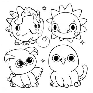 Glow in the Dark Fantasy Creatures Coloring Page | Glow in the Dark coloring page