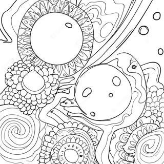 Glow in the Dark Outer Space Coloring Page | Glow in the Dark coloring page
