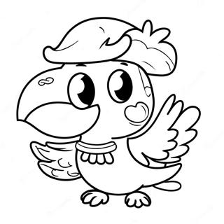 Pirate Parrot Coloring Page | Pirate Parrot coloring page