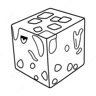 Minecraft Slime Coloring Page | Minecraft Slime coloring page