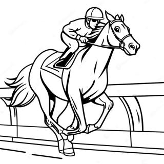 Horse Racing Coloring Page | Horse Racing coloring page