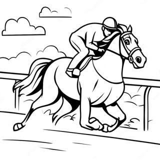 Corrida De Cavalos Páginas para Colorir