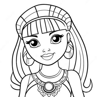 Monster High Cleo De Nile Coloring Page | Monster High Cleo coloring page