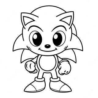 Sonic the Hedgehog with Spooky Eyes Coloring Page | Monster Sonic coloring page