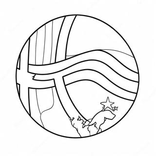 Beautiful Norwegian Flag Coloring Page | Norwegian Flag coloring page