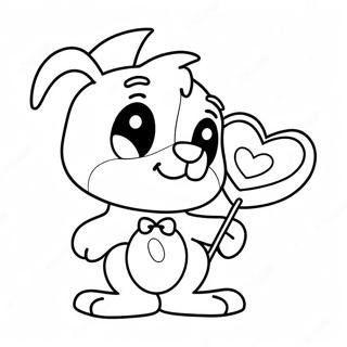 Bluey Valentine Coloring Page | Bluey Valentine coloring page