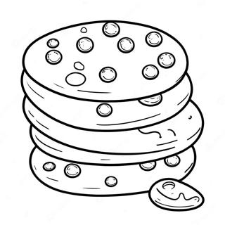 Chocolate Chip Biscuit Coloring Page | Biscuit coloring page