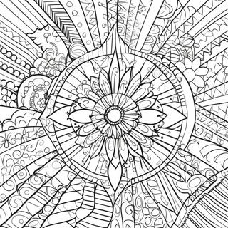 Art Deco Geometric Patterns Coloring Page | Art Deco coloring page