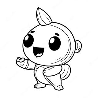 Cute Peely Fortnite Character Coloring Page | Peely Fortnite coloring page
