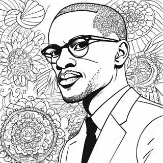 Malcolm X Inspirational Quote Coloring Page | Malcolm X coloring page