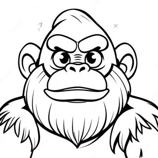 Cranky Kong Coloring Page | Cranky Kong coloring page