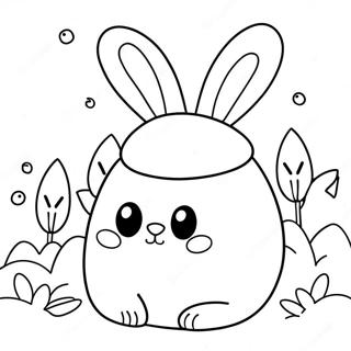 Squishmallow Easter Bunny Coloring Page | Squishmallow Easter coloring page