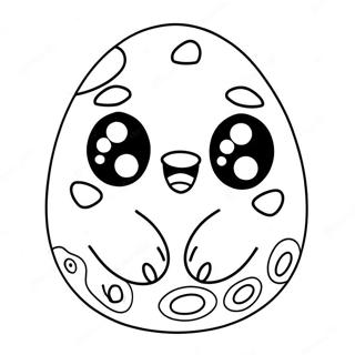 Cute Squishmallow Easter Egg Coloring Page | Squishmallow Easter coloring page