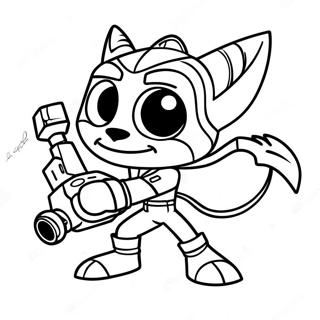 Ratchet and Clank Coloring Page | Ratchet and Clank coloring page