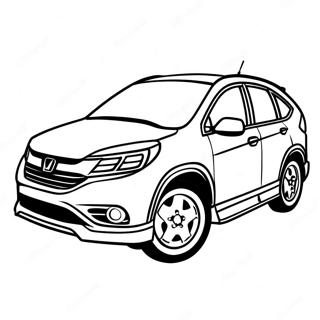 Honda CRV Coloring Page | Honda CRV coloring page