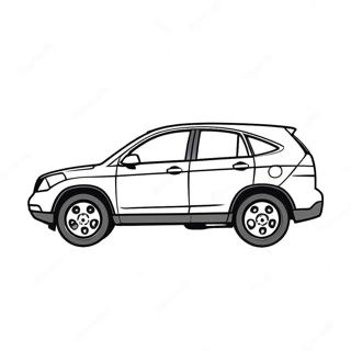 Sporty Honda CRV Coloring Page | Honda CRV coloring page