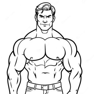 Muscular Hot Dudes Coloring Page | Hot Dudes coloring page
