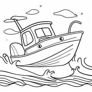 Barco De Bass Páginas para Colorear