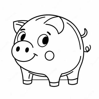 Piggy Bank Coloring Page | Piggy Bank coloring page