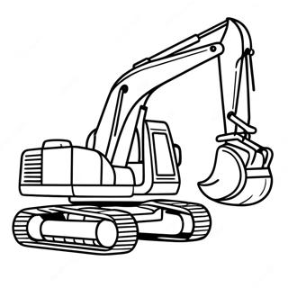 Excavator Coloring Page | Excavator coloring page