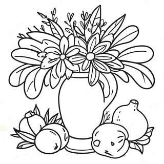 Still Life Coloring Pages