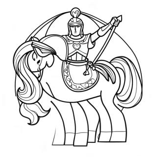 Page à colorier de l'armure brillante de Dieu | Page de coloriage Armure de Dieu