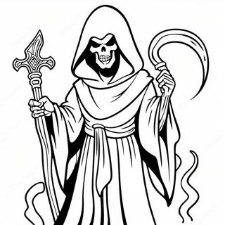 Demon Grim Reaper Coloring Page | Demon Grim Reaper coloring page