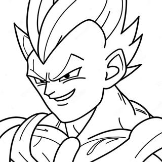 Majin Vegeta in Battle Coloring Page | Majin Vegeta coloring page