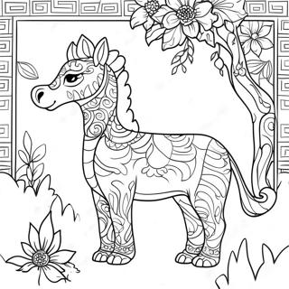 Thick Border Animal Coloring Page | Thick Border coloring page