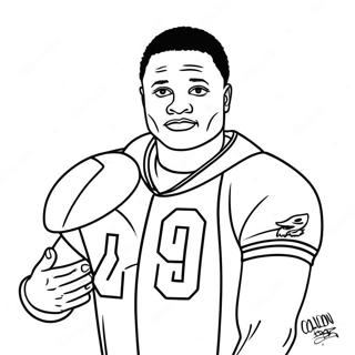 Barry Sanders Coloring Page | Barry Sanders coloring page