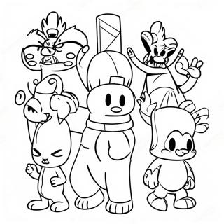 D Billions Characters Coloring Page | D Billions coloring page