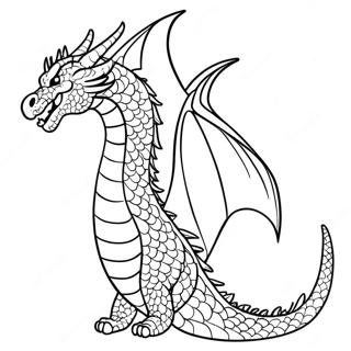 Fiery Dragon Tail Coloring Page | Dragon Head and Tail coloring page