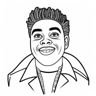 Kodak Black Portrait Coloring Page | Kodak Black coloring page
